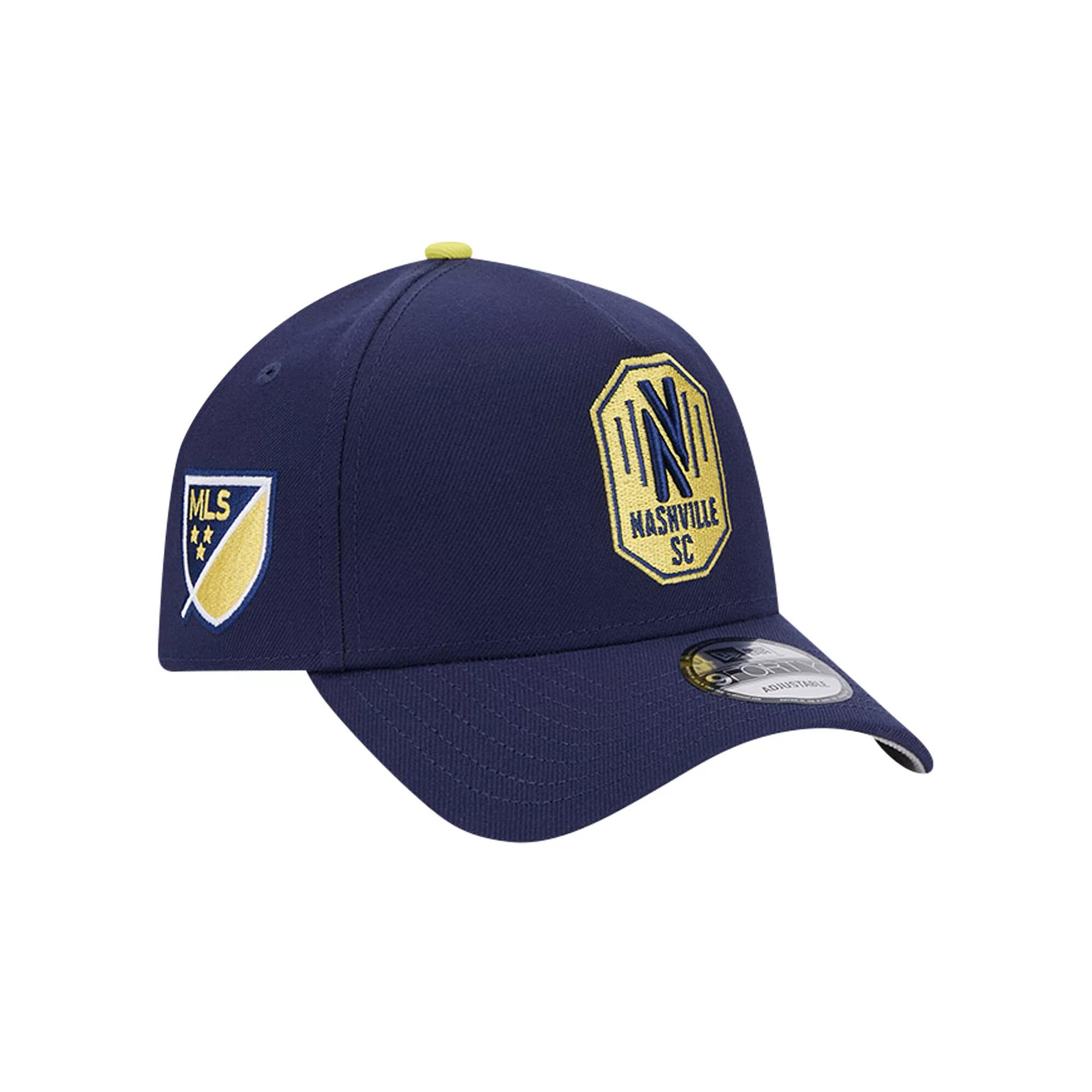 Men's New Era Navy Nashville SC 2024 Kick Off Collection 9FORTY A-Frame Adjustable Hat, Mls Blue Product Image