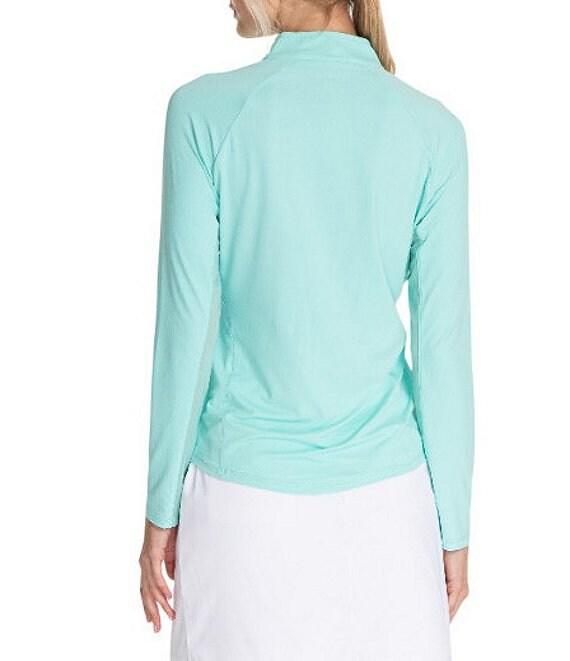 Sport Haley Sunscape UPF Mesh Long Sleeve Quarter Zip Mockneck Top Product Image