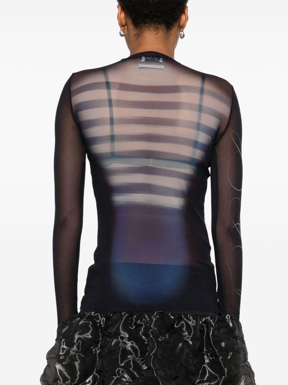 Le Male-print  mesh top  Product Image