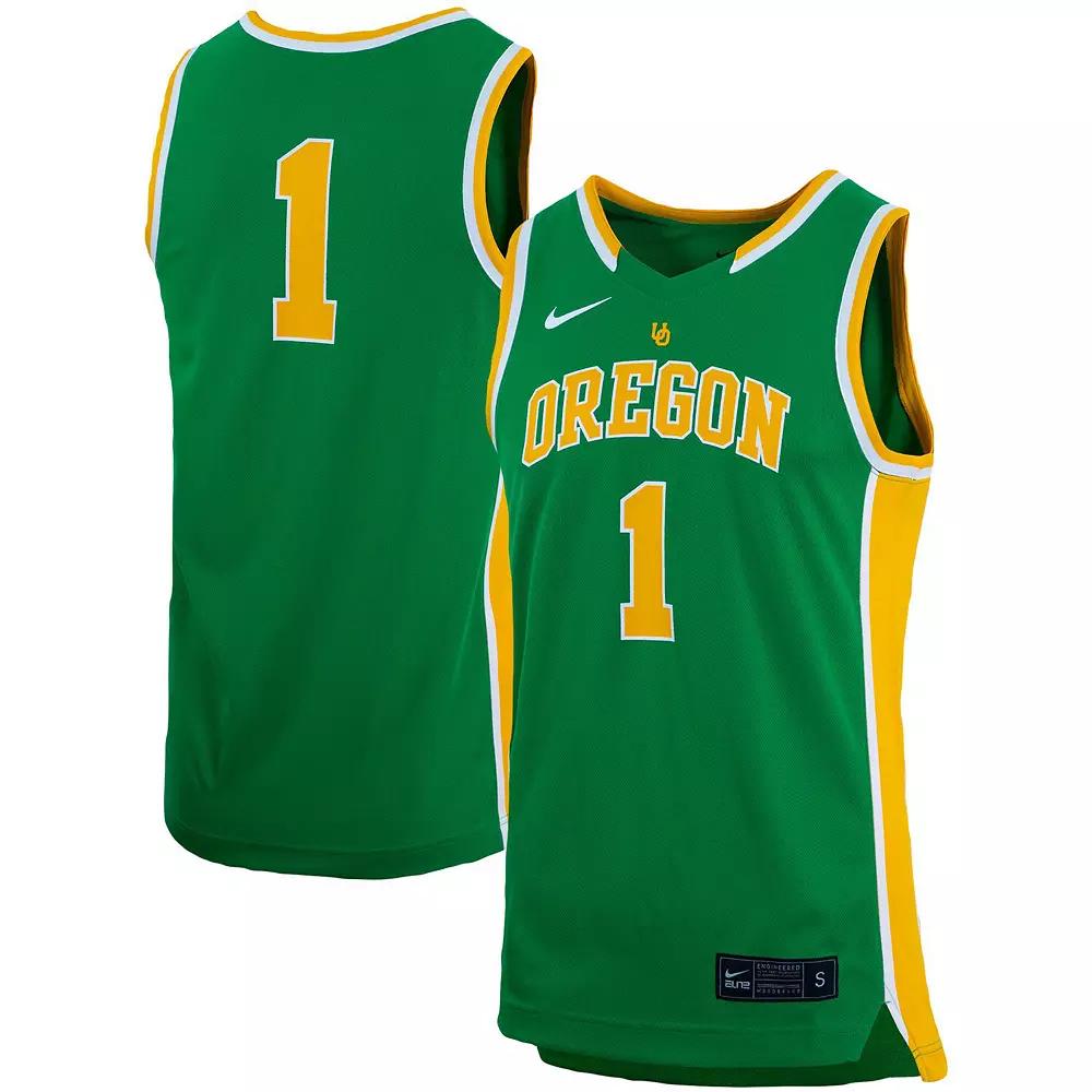 Unisex Nike #1 Green Oregon Ducks Women's Basketball Throwback Replica Jersey,  Product Image