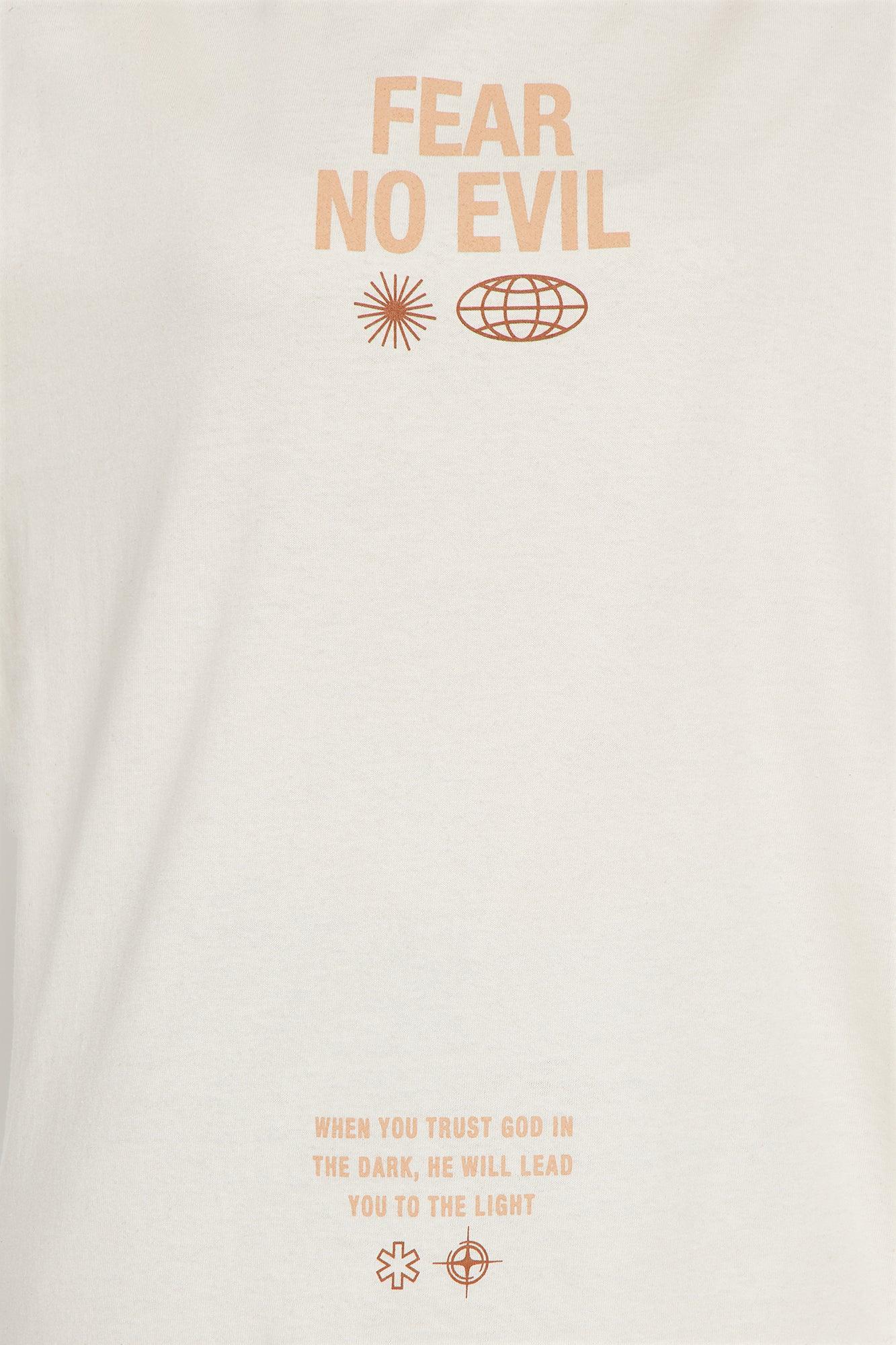 Fear No Evil Oversized Tee - Natural Product Image