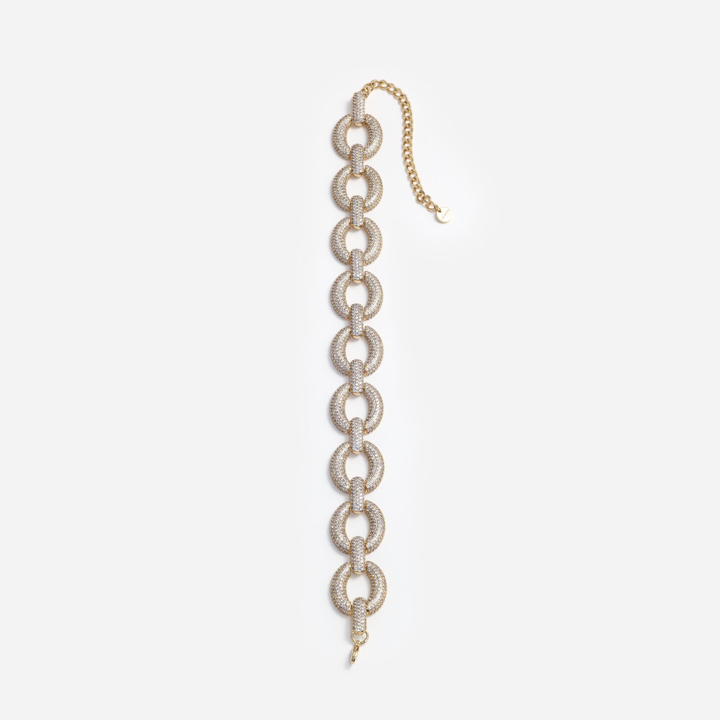 Gold Crystal Link Choker Product Image