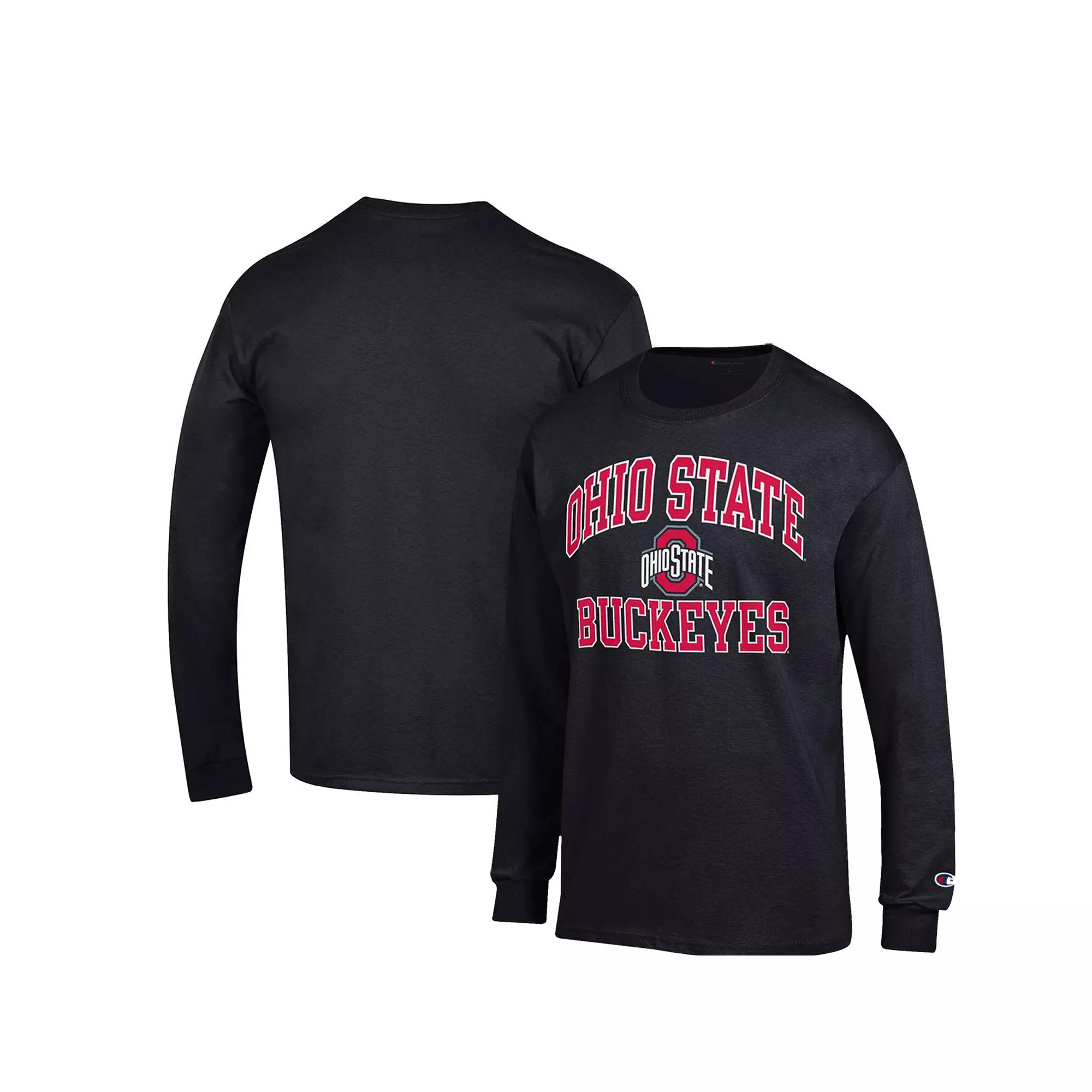 Men's Champion Black Ohio State Buckeyes High Motor Long Sleeve T-Shirt, Size: Small Product Image