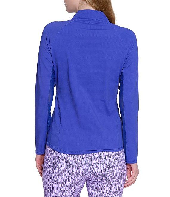 Sport Haley Sunscape UPF Mesh Long Sleeve Quarter Zip Mockneck Top Product Image