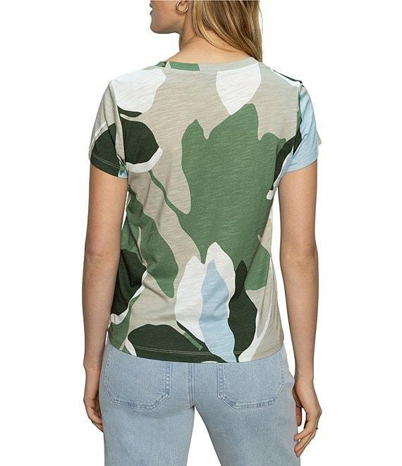 Sanctuary The Perfect Tee Crew Neck Abstract Print Short Sleeve Top Product Image