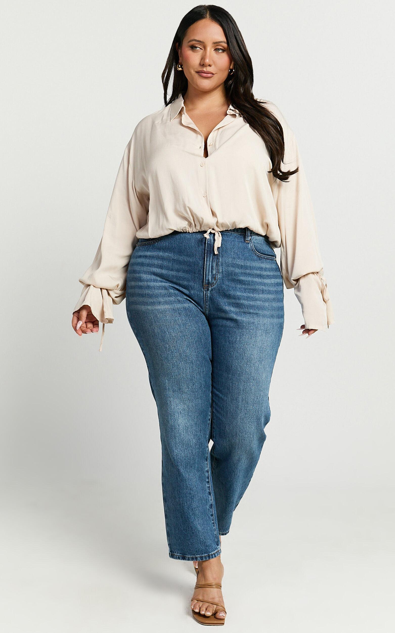 Wanda Shirt - Button Up Shirt in Beige Product Image