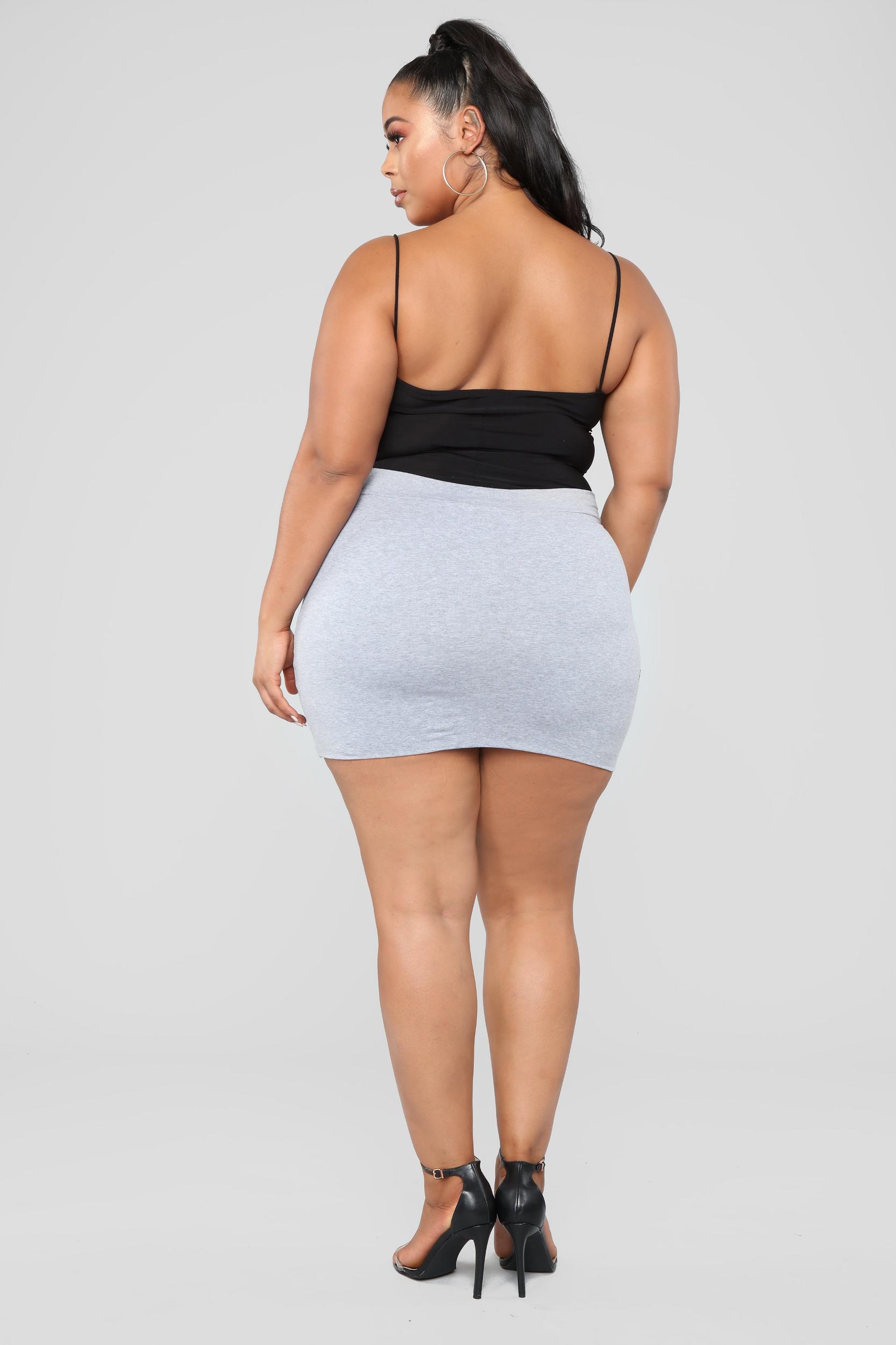 Melanie Mini Skirt - Heather Grey Product Image