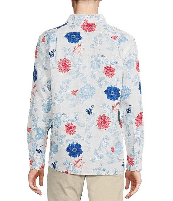 Cremieux Blue Label French Linen Floral Print Long Sleeve Woven Shirt Product Image