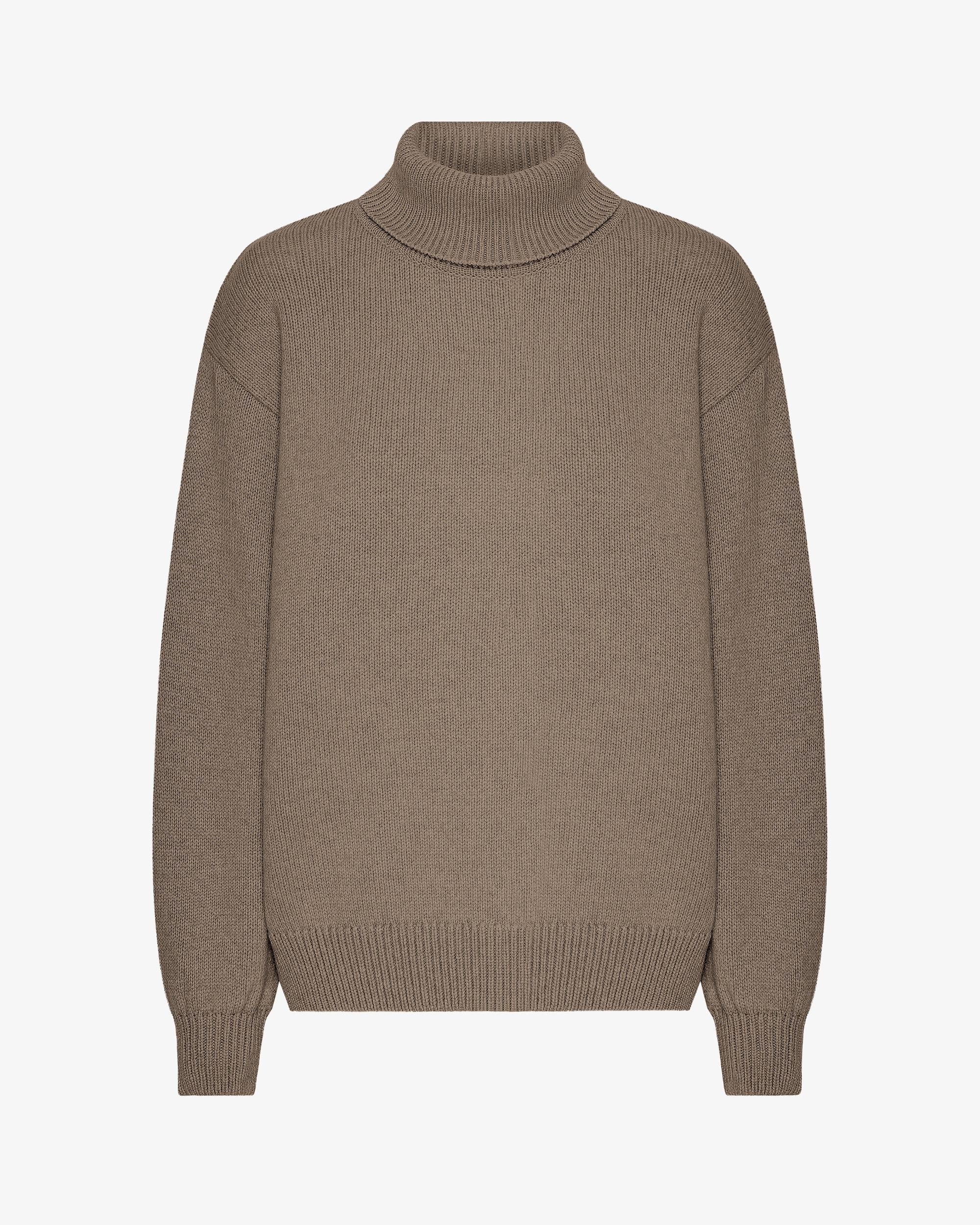 Merino Wool Turtleneck - Coffee Brown Product Image