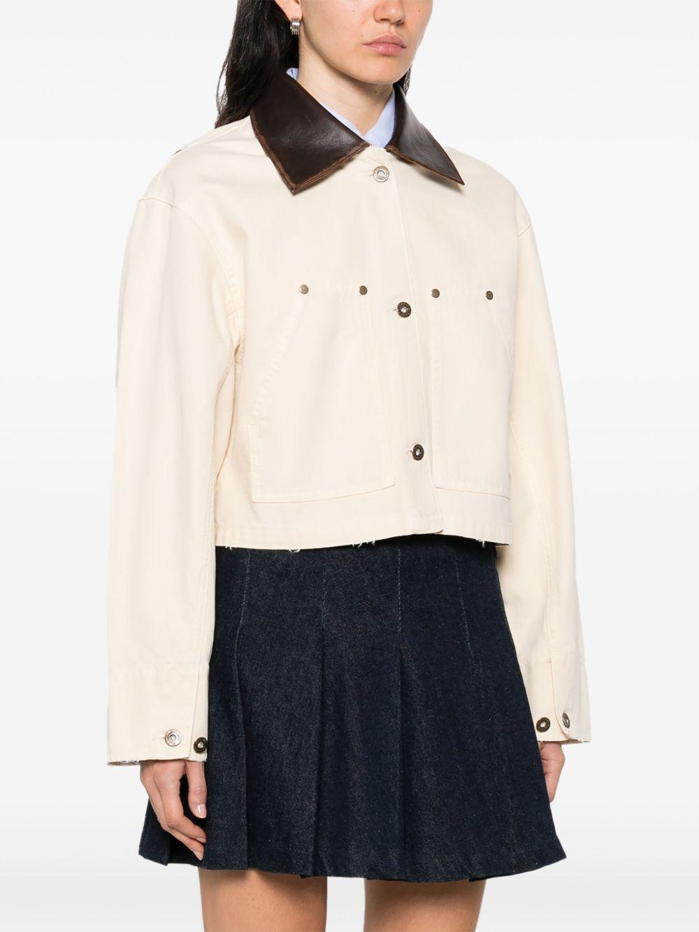 contrasting-collar jacket Product Image