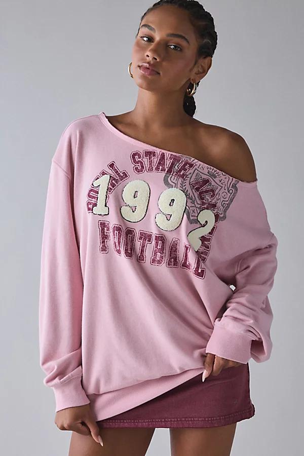 BDG Jessa Graphic Off-The-Shoulder Pullover Top Womens at Urban Outfitters Product Image