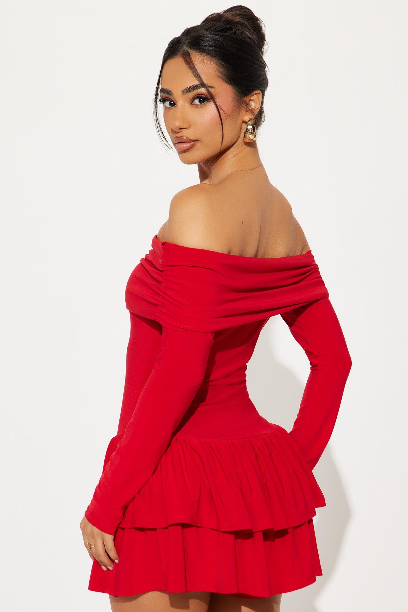 Not The Same Ruffle Romper - Red Product Image