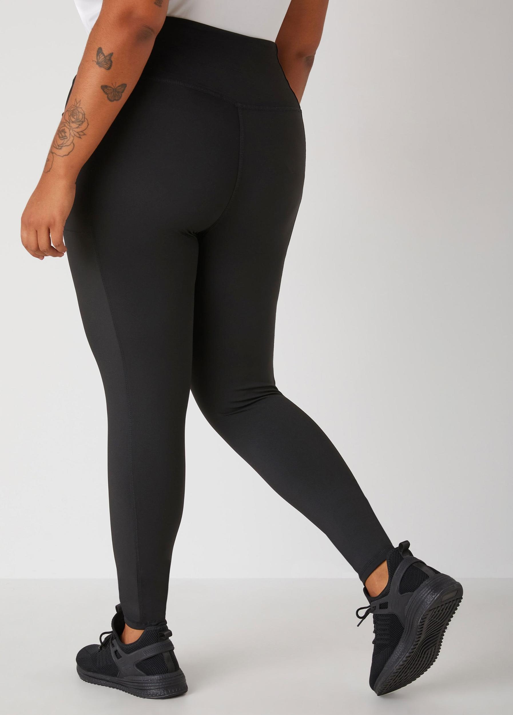 Plus Size High Rise Knit Athletic Leggings Ashley Stewart Product Image