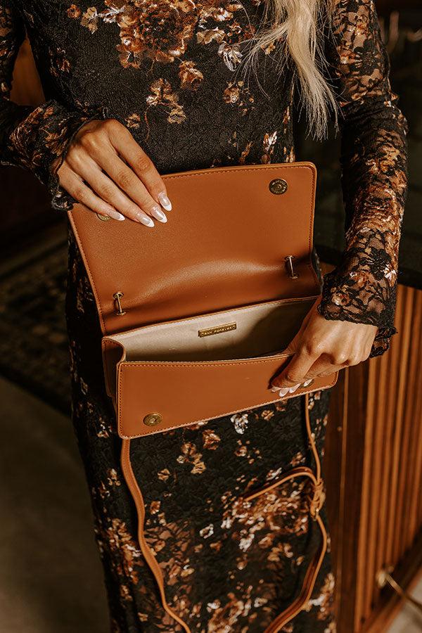 Happy Hour Meetup Faux Leather Purse in Camel Product Image