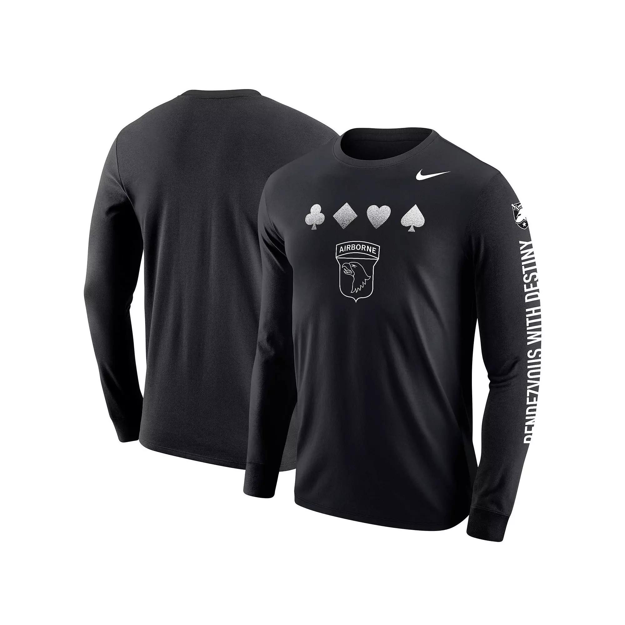 Men's Nike Black Army Black Knights 2024 Rivalry Collection Suits Long Sleeve T-Shirt, Size: Small, Nc2 Black Product Image