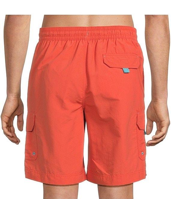Roundtree & Yorke Boardwalk Cargo 9#double; Solid Swim Trunk Product Image