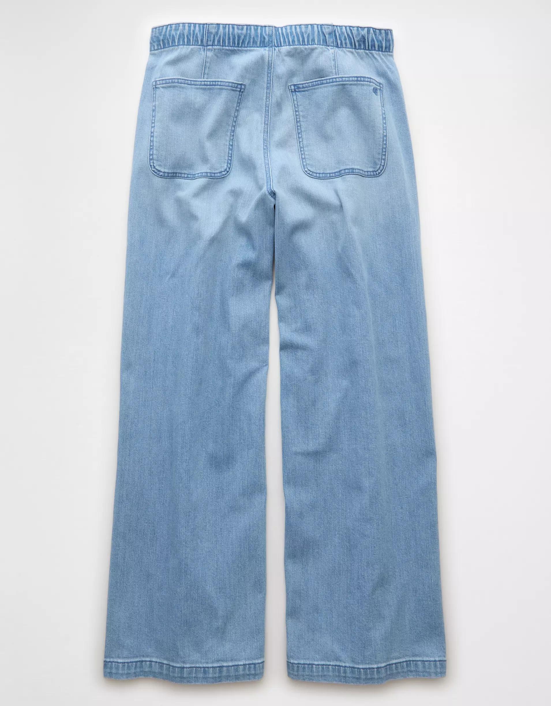 AE Stretch Low-Rise Ultra Wide-Leg Pull-On Jean Product Image