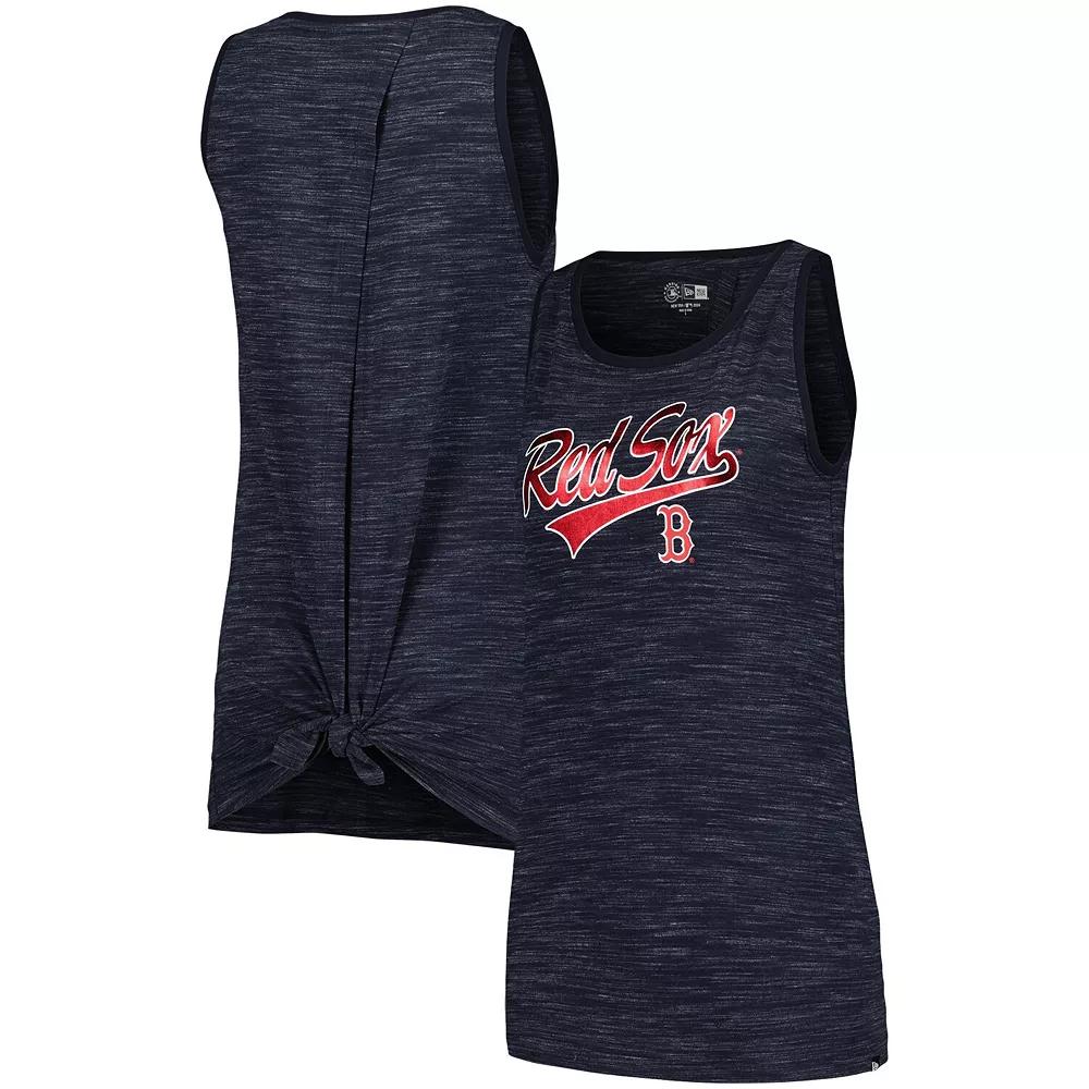 Women's New Era Navy Boston Red Sox Space-Dye Active Tank Top,  Product Image