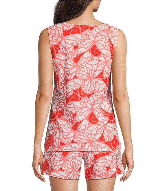 Jude Connally Alexa Petite Wings Print Split V-Neck Sleeveless Coordinating Tank Top Product Image