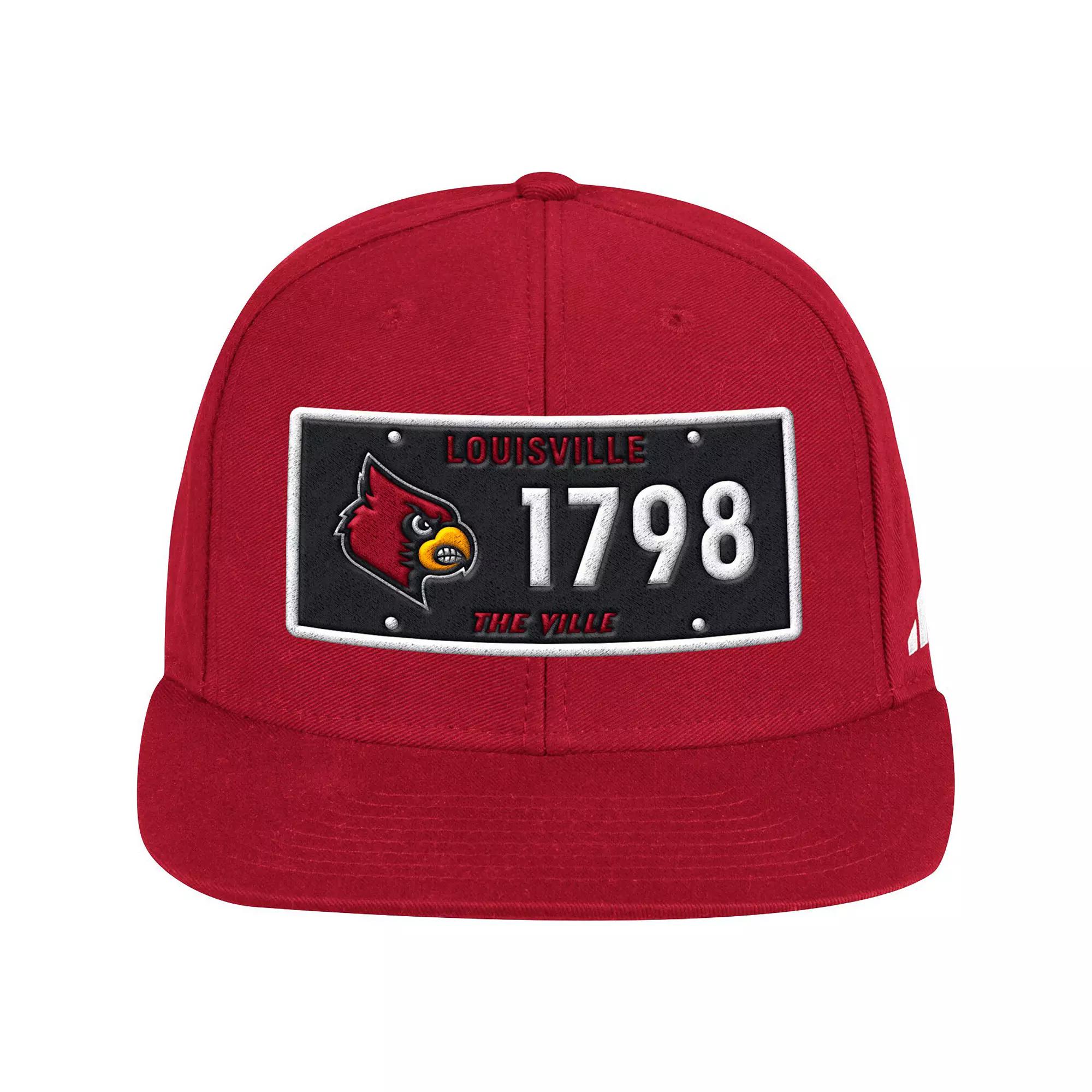 Men's adidas Red Louisville Cardinals Established Snapback Hat Product Image