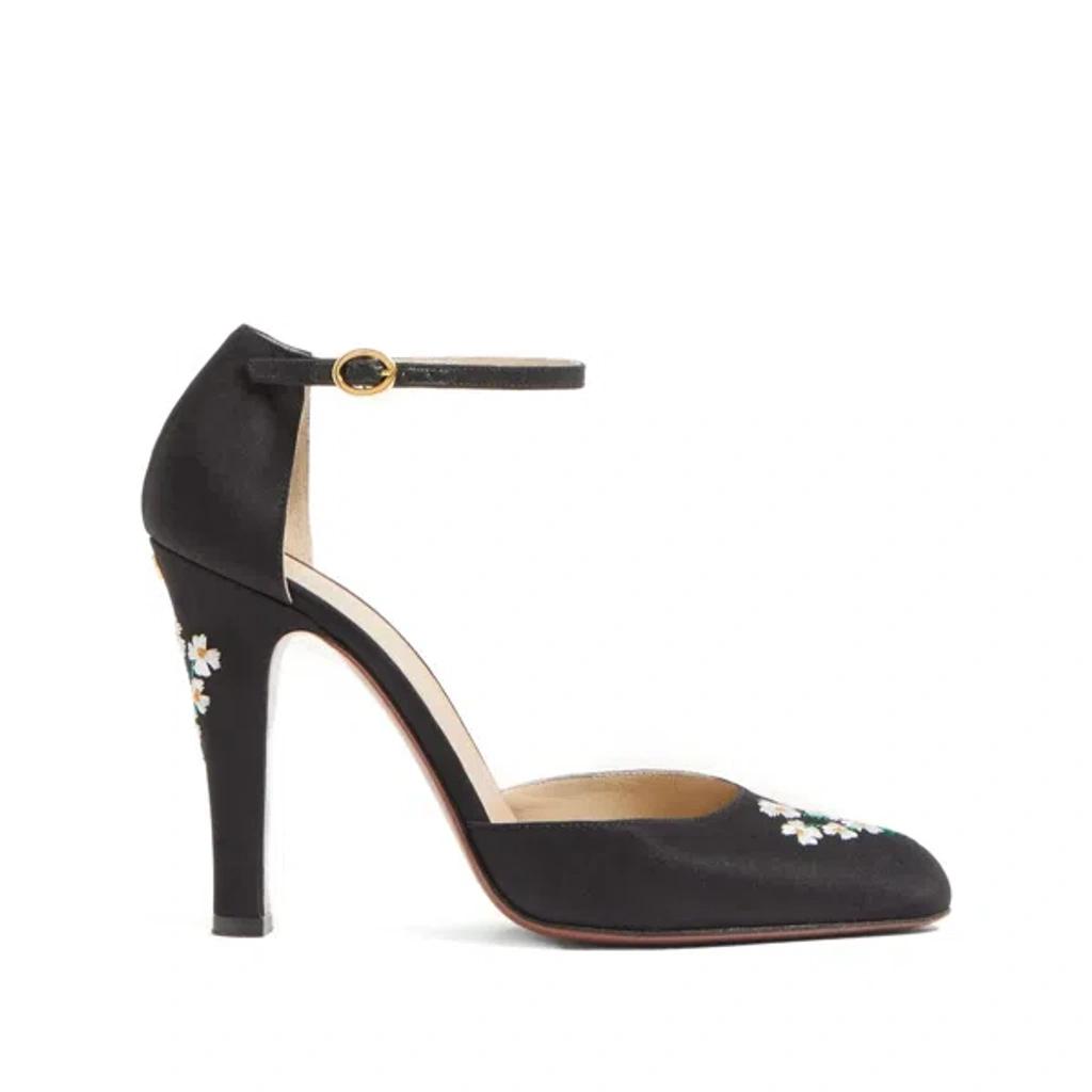 VALENTINO GARAVANI Black Fabric Hi Dolly Pumps Product Image
