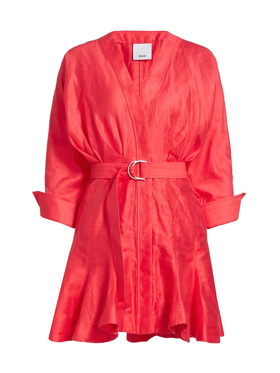 Womens Fairyhill V-Neck Linen-Blend Minidress Product Image