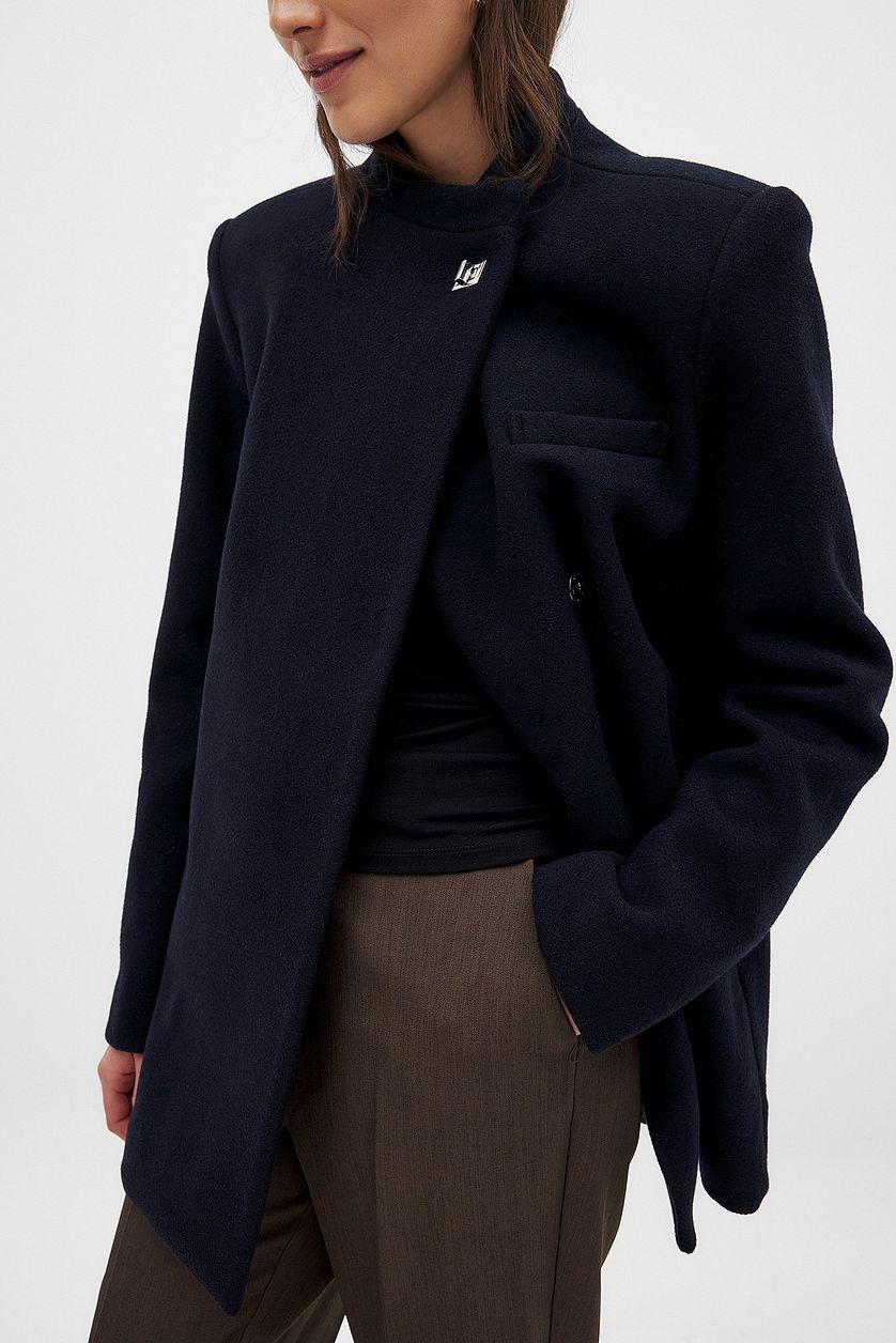 Wool Blend Buckle Detail Jacket Product Image