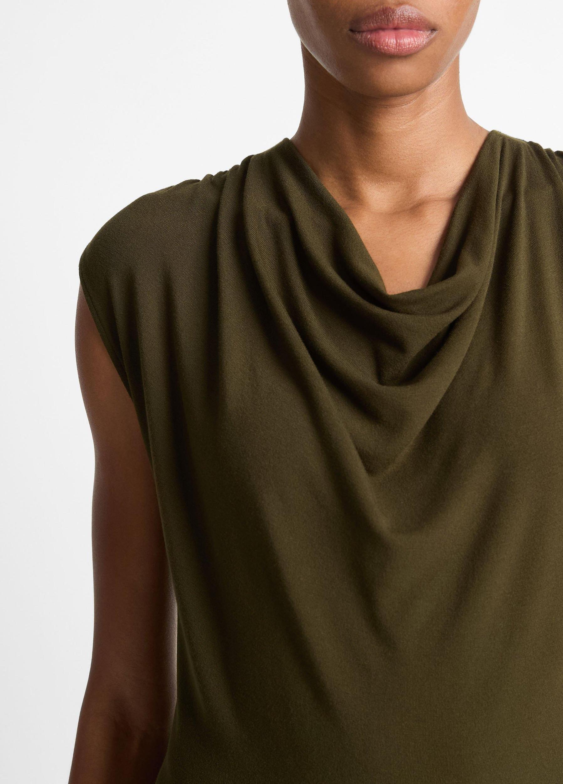Jersey Draped Cowl-Neck Dress Product Image