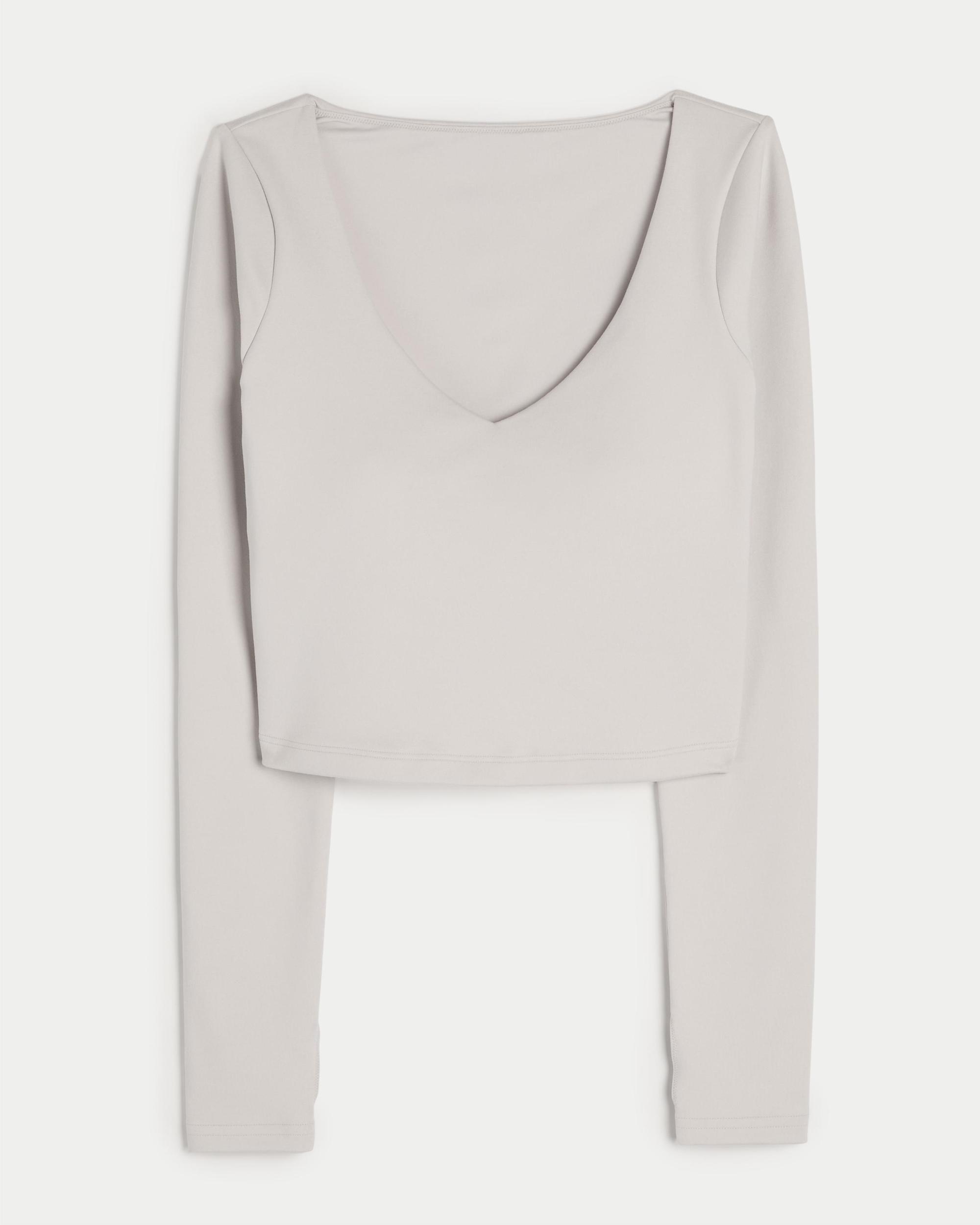 Gilly Hicks Active Recharge Long-Sleeve Plunge Top Product Image