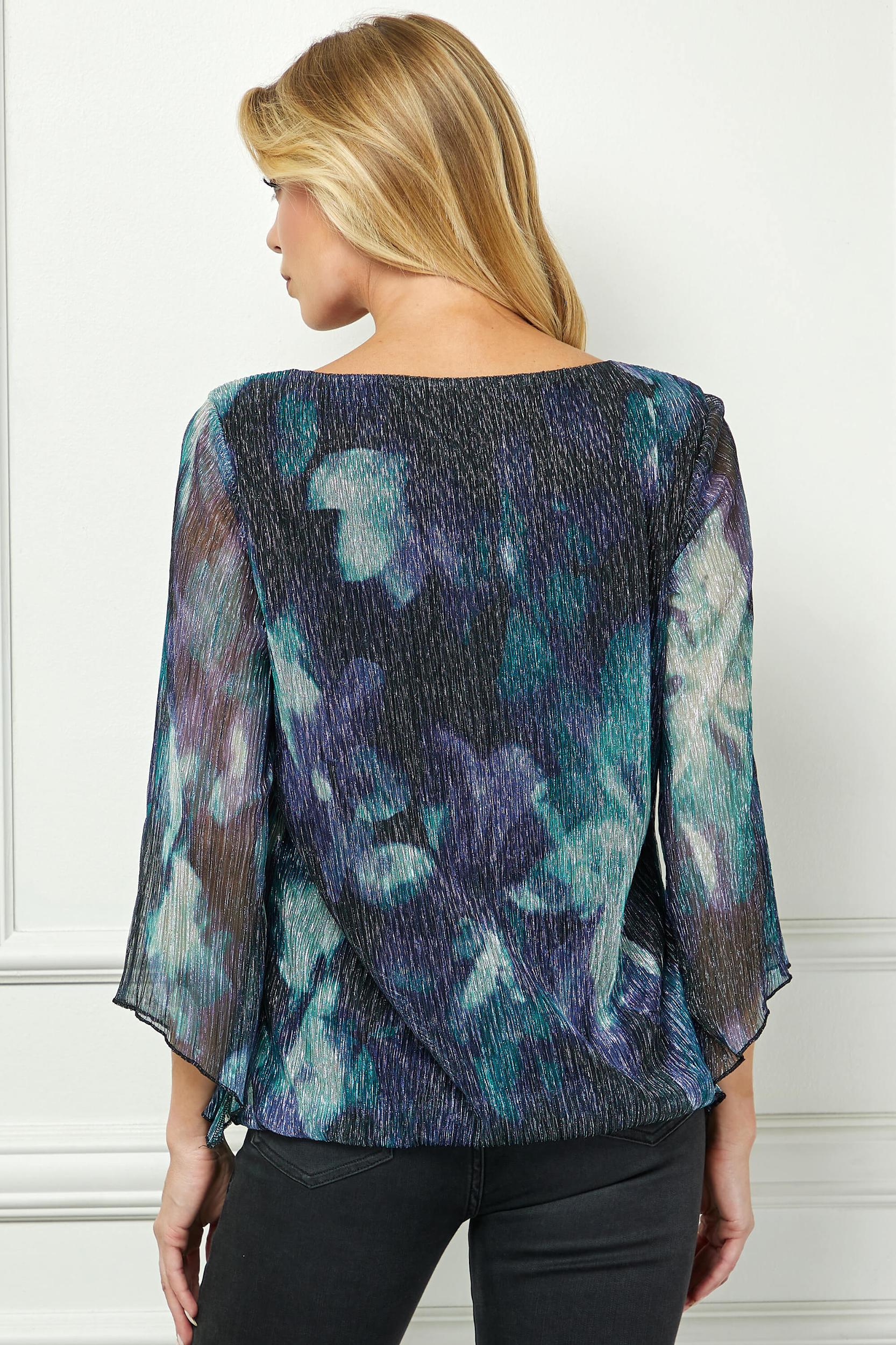 Sara Michelle 3/4 Bell Sleeve  2 Fer Dress And Necklace Product Image