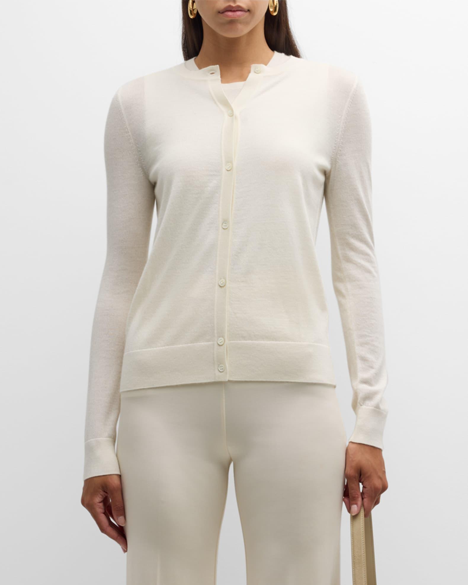 Cashmere Crewneck Cardigan Product Image