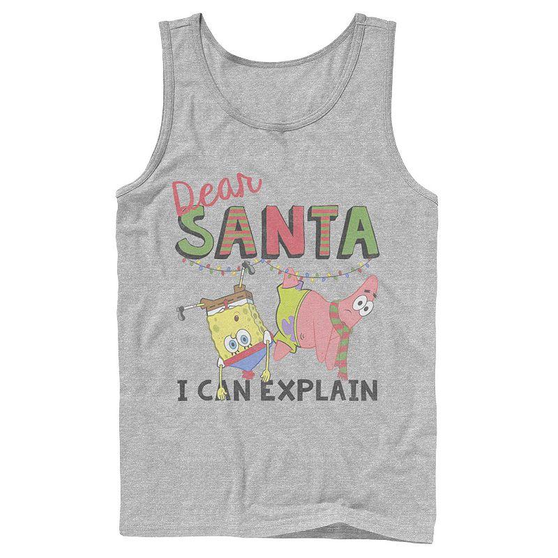 Men's Nickelodeon SpongeBob SquarePants Santa I Can Explain Graphic Tank Top,  Product Image