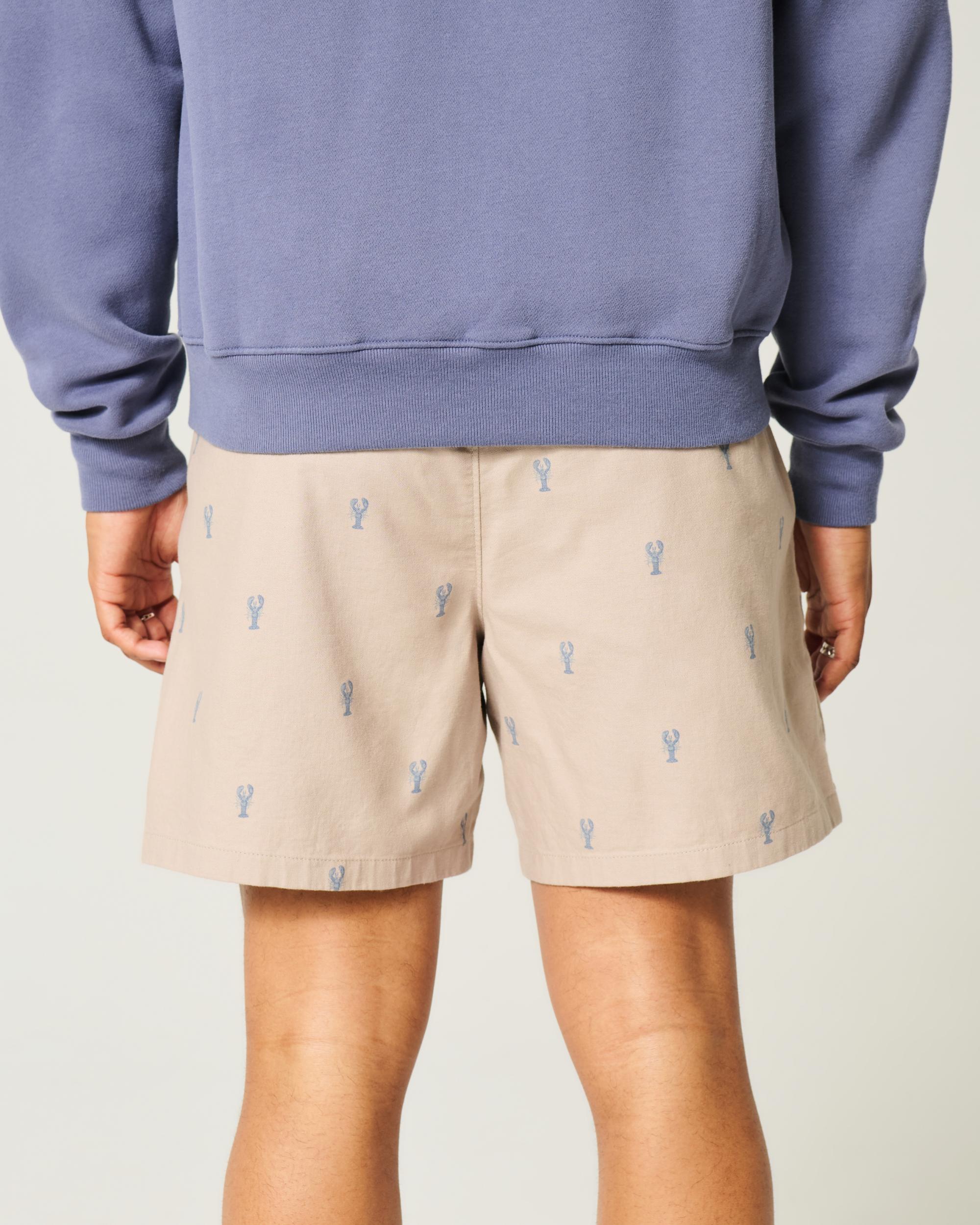 Mid-Thigh Twill Pull-On Shorts Product Image