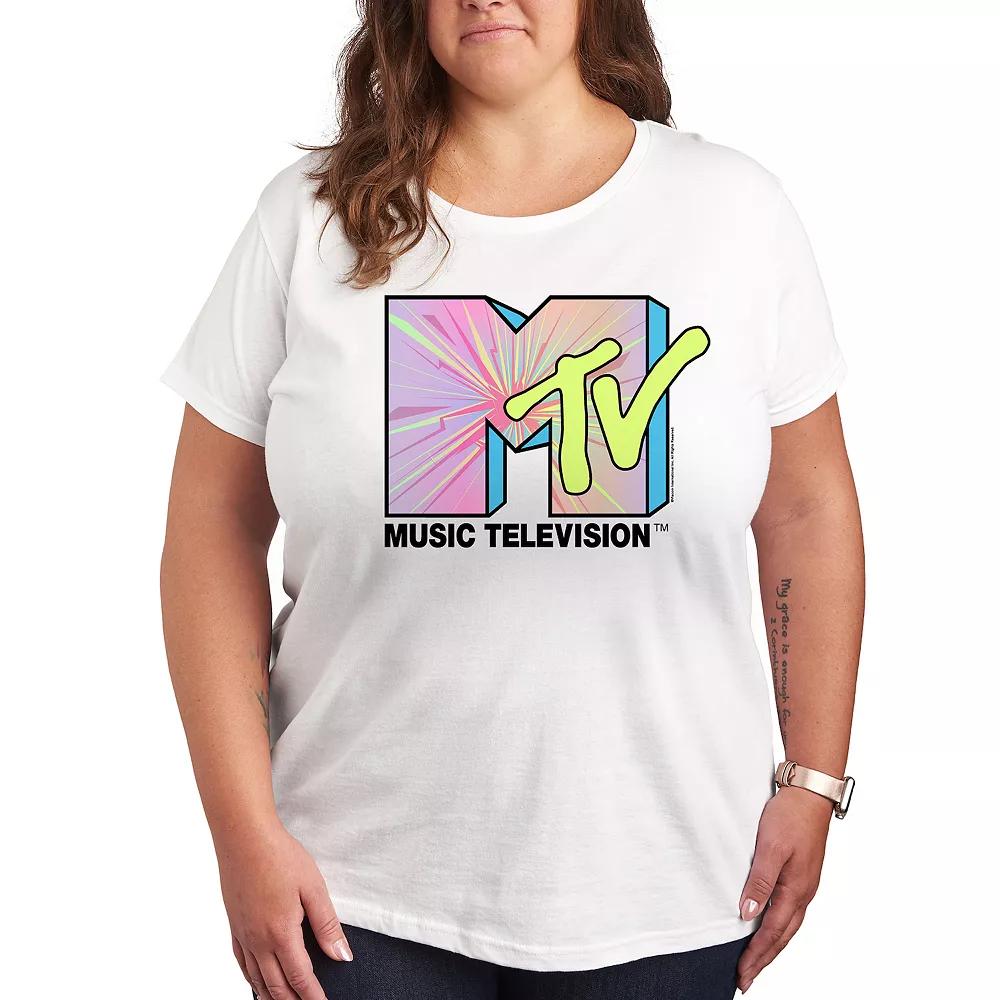 Plus MTV Club Art Graphic Tee, Women's,  Product Image