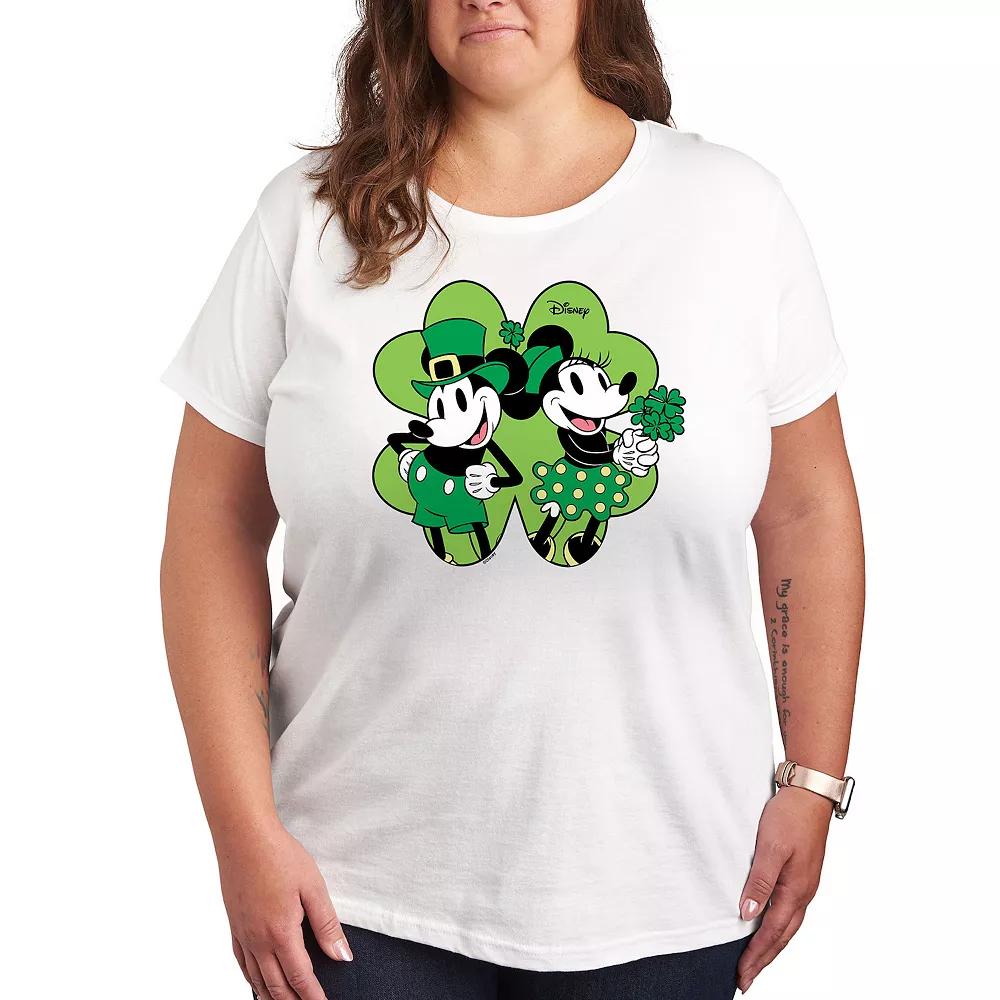 Disney's Mickey & Minnie Mouse Plus Shamrock Graphic Tee, Women's,  Product Image