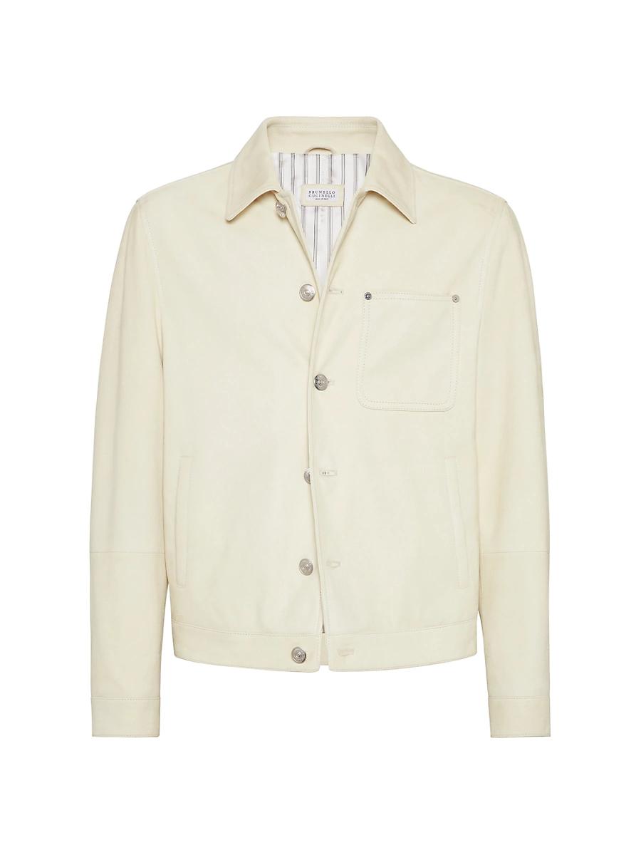 Men's Suede Shirt Jacket Product Image