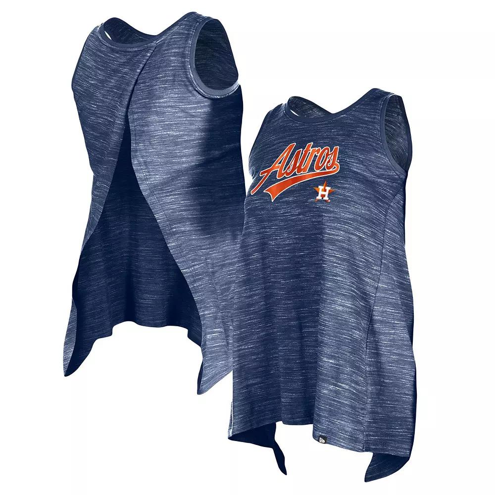 Women's New Era Navy Houston Astros Space-Dye Active Tank Top,  Product Image