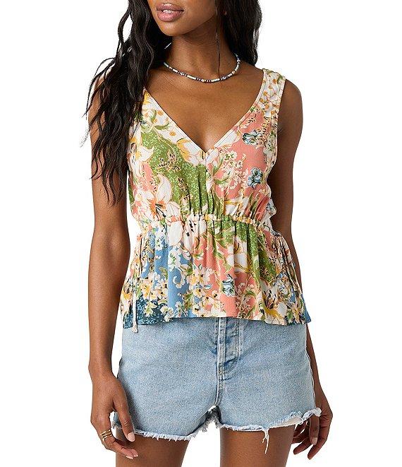 O'Neill Luiza Mixed-Media Floral Tank Top Product Image