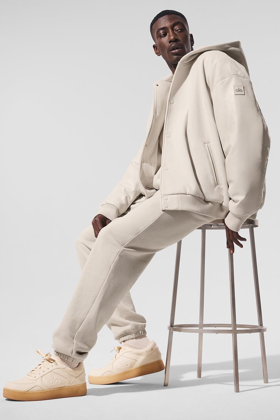 ALO | Select Hooded Bomber Jacket Beige Product Image