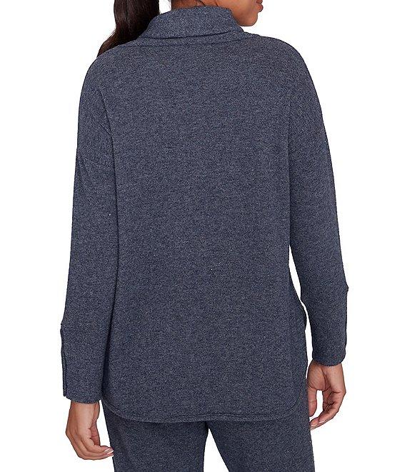 Ruby Rd. Knit Cowl Collar Long Sleeve Cozy Top Product Image