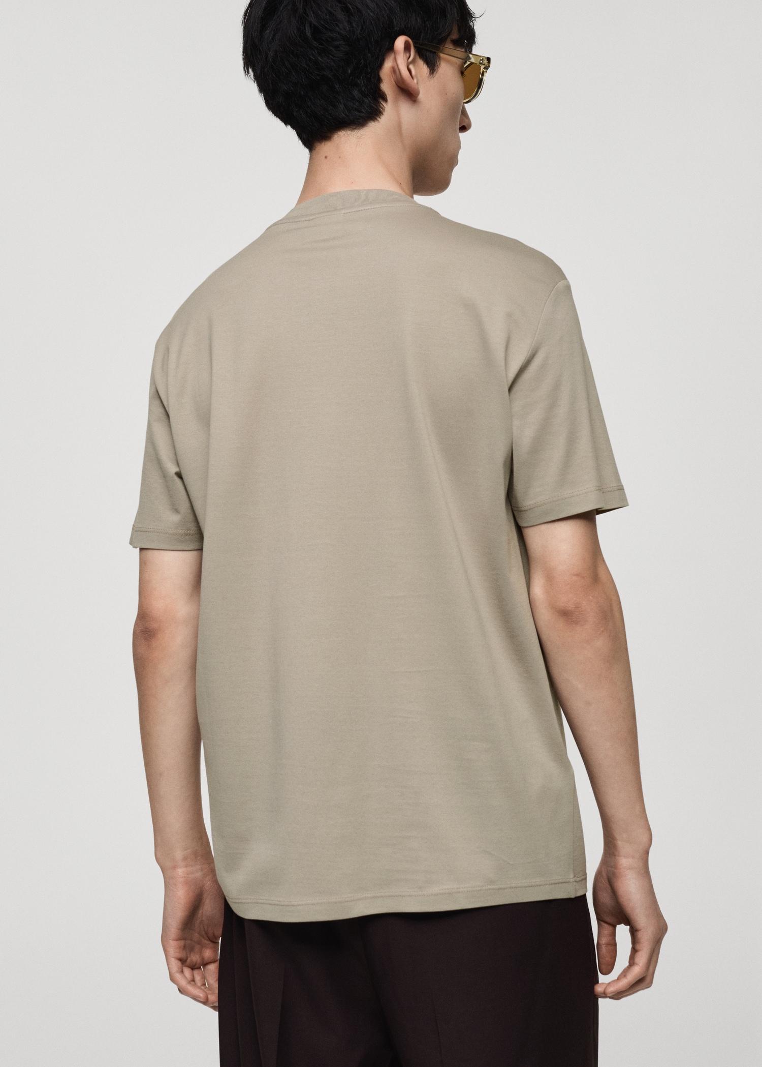 100% cotton T-shirt regular fit - Men | MANGO USA Product Image