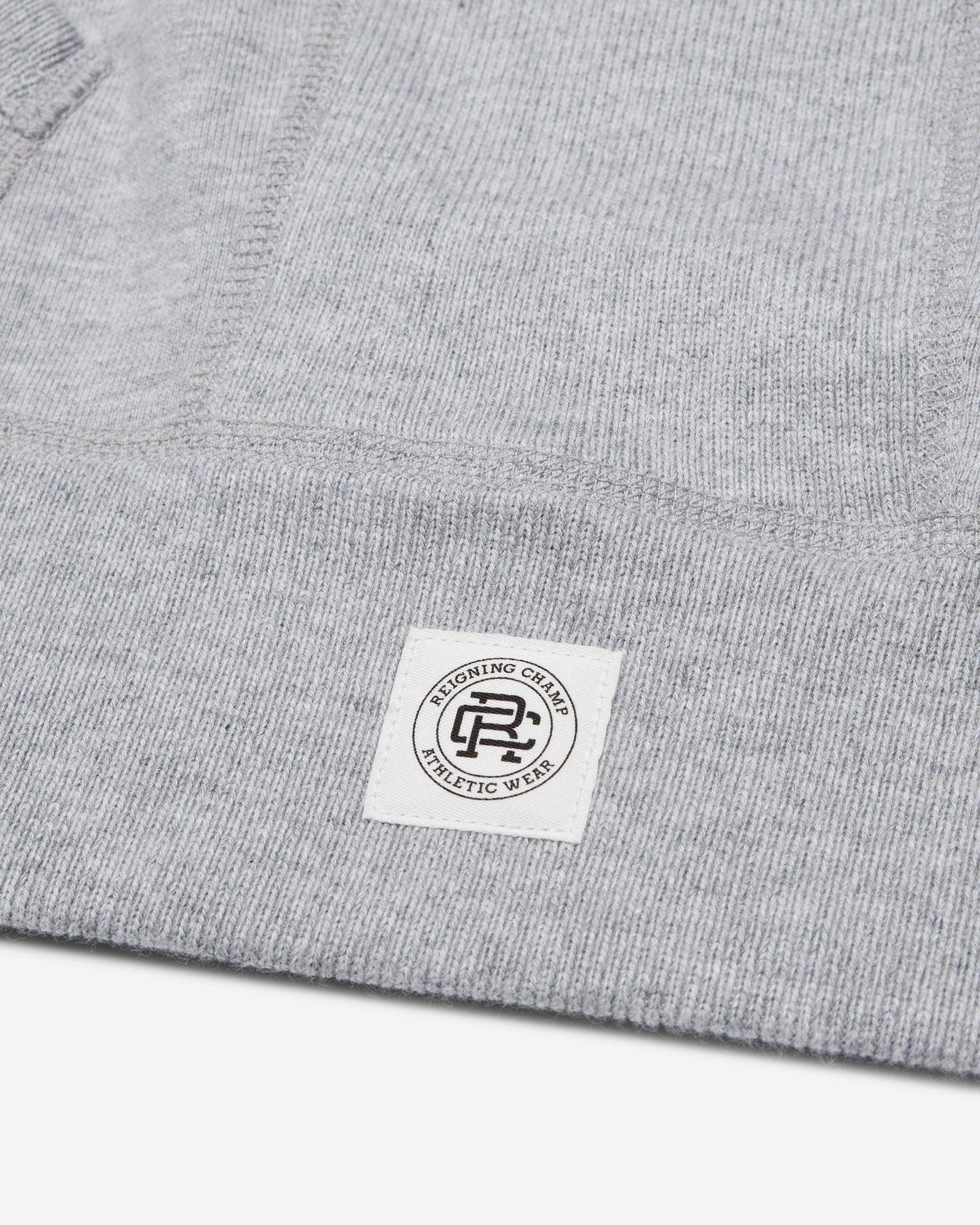 Reigning Champ Migweight Terry Arch Logo Hoodie in Heather Grey Product Image