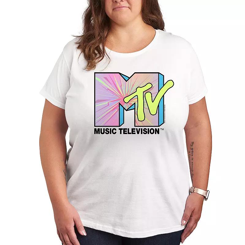 Women's Retro Mushrooms Rainbow Graphic Tee, Girl's,  Product Image