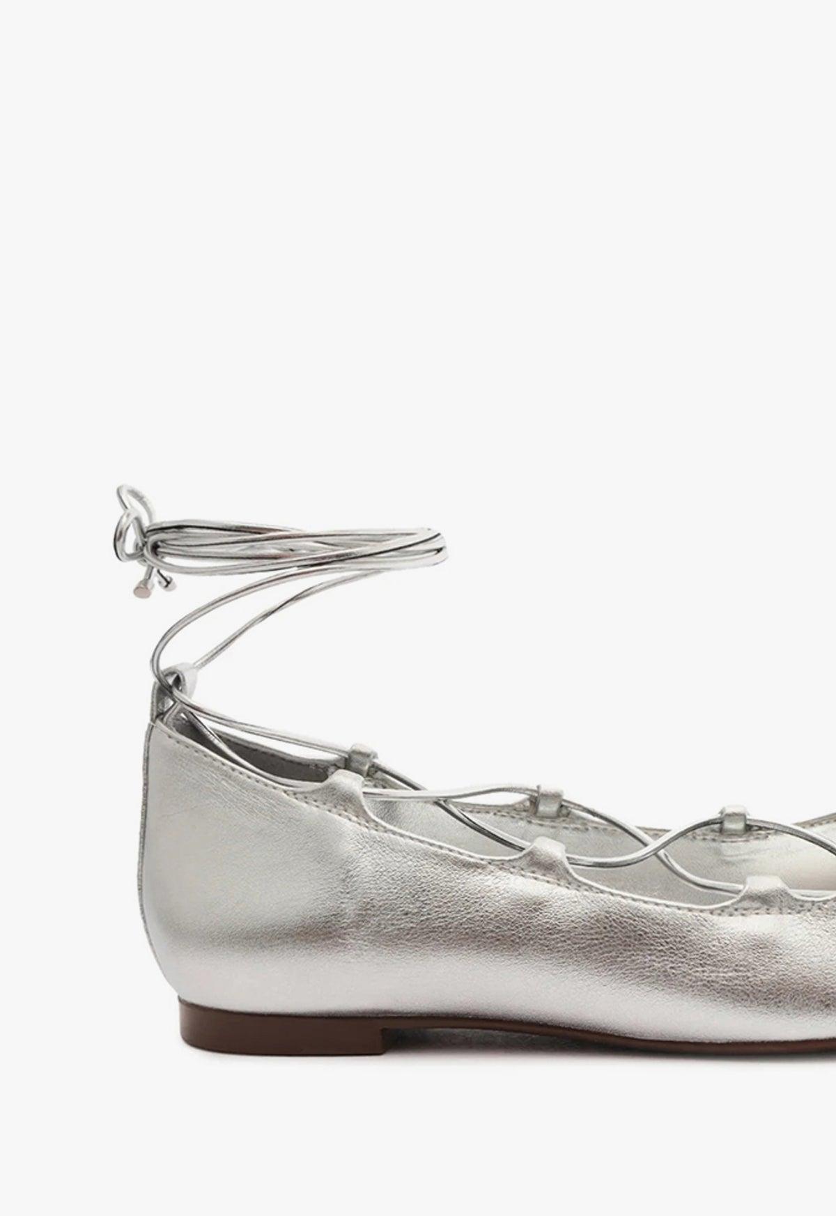 Arissa Lace Up Leather Flat Product Image