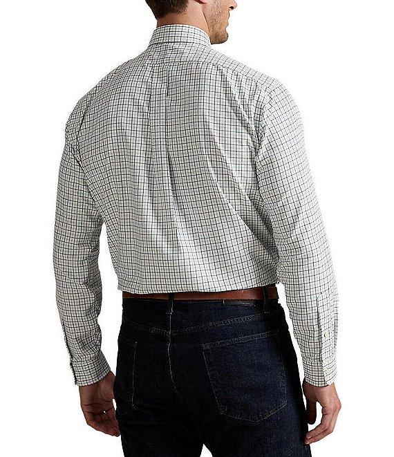 Polo Ralph Lauren Big & Tall Classic Fit Performance Stretch Plaid Check Oxford Long Sleeve Woven Shirt Product Image