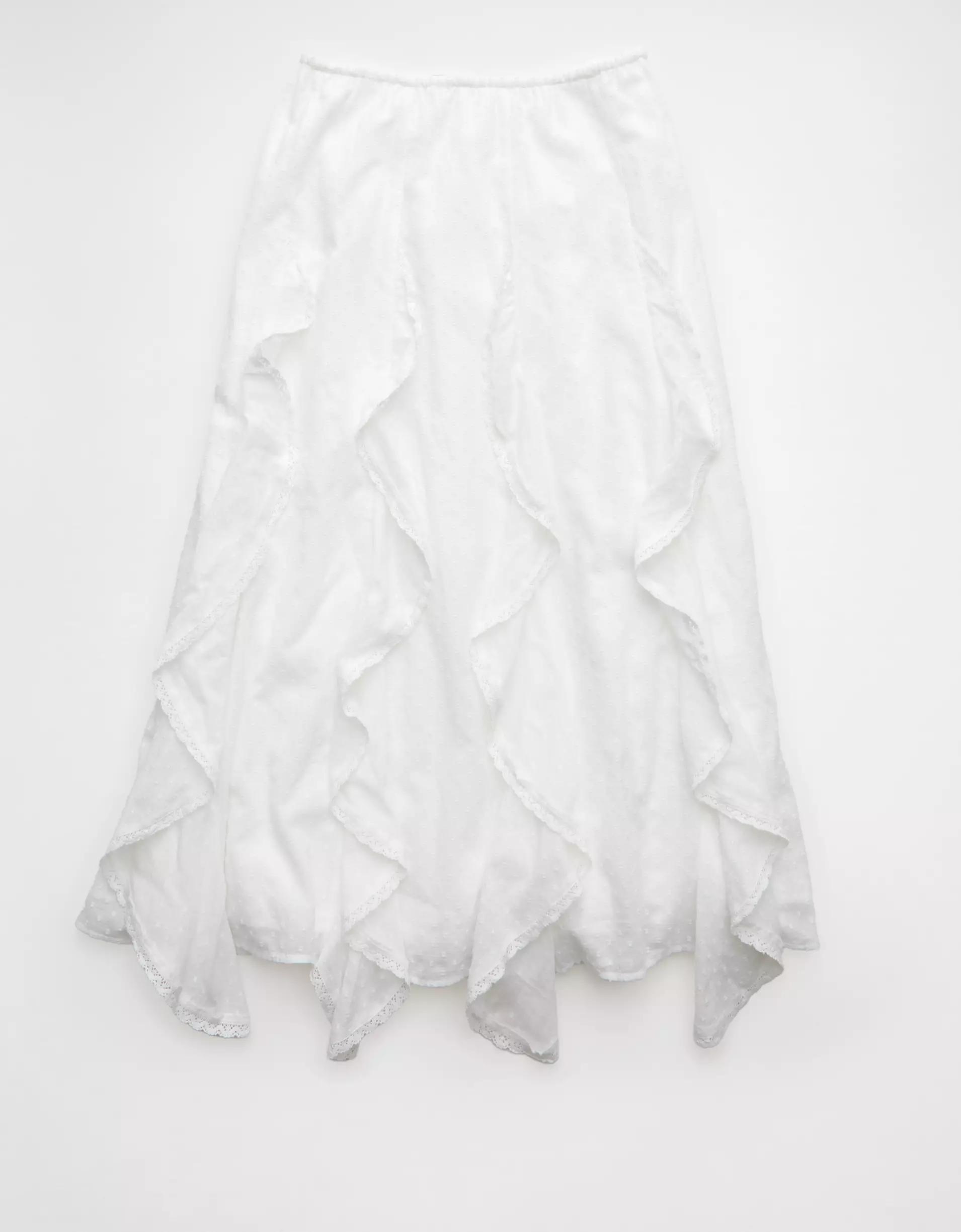 AE High-Waisted Cascade Ruffle Maxi Skirt Product Image
