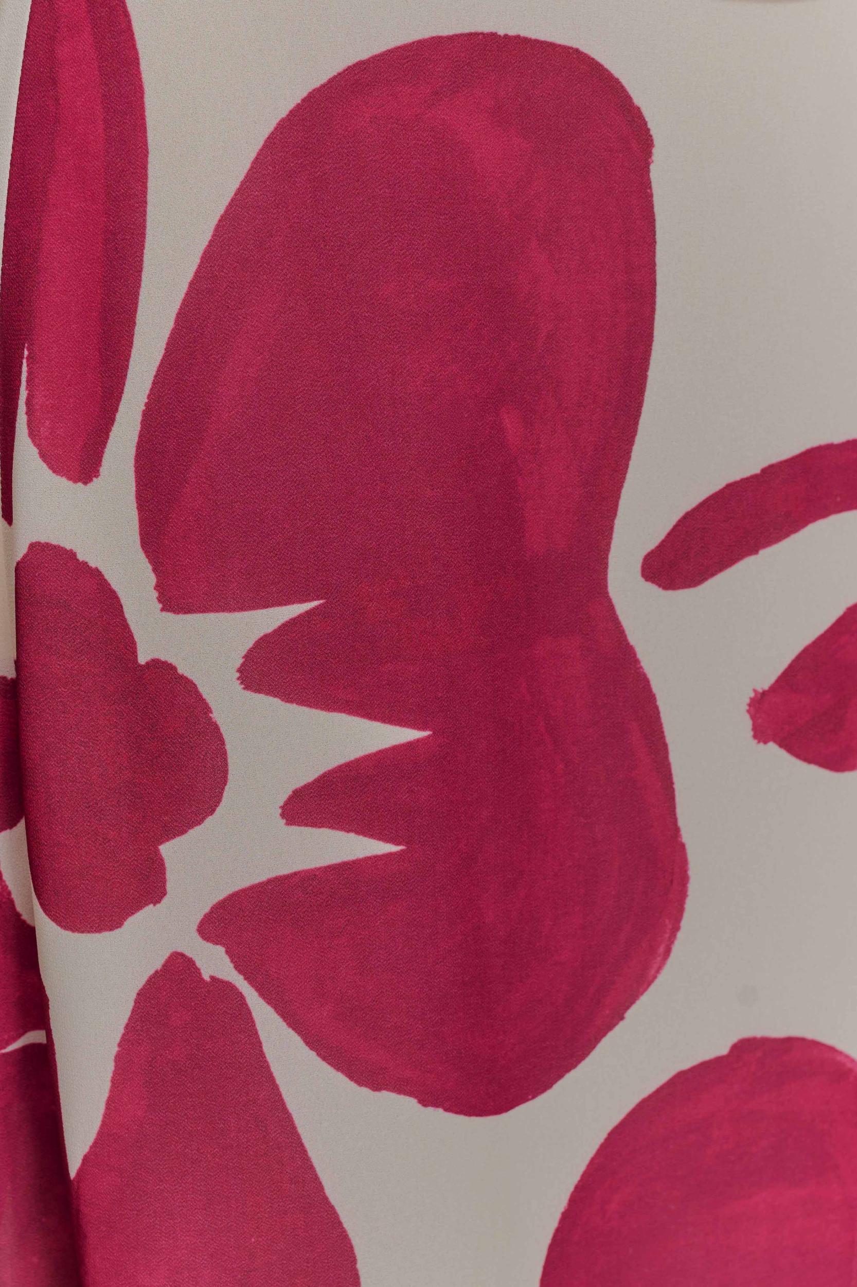 Katalina Chiffon Maxi Skirt - Red Deco Fleur Print Product Image