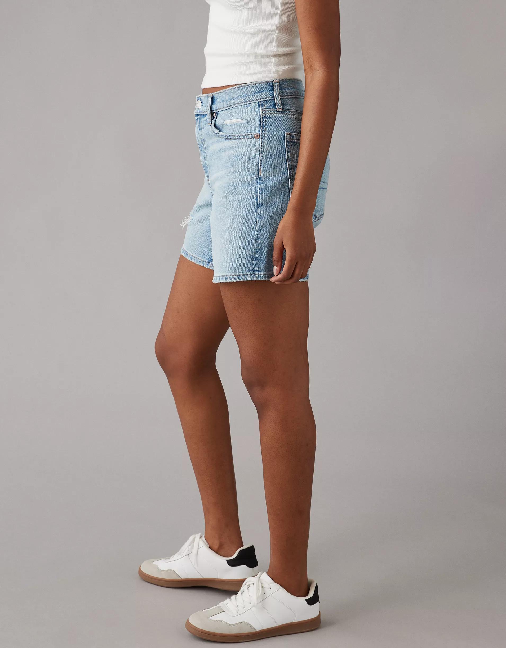 AE 6" Strigid Super High-Waisted Relaxed Ripped Denim Short Product Image