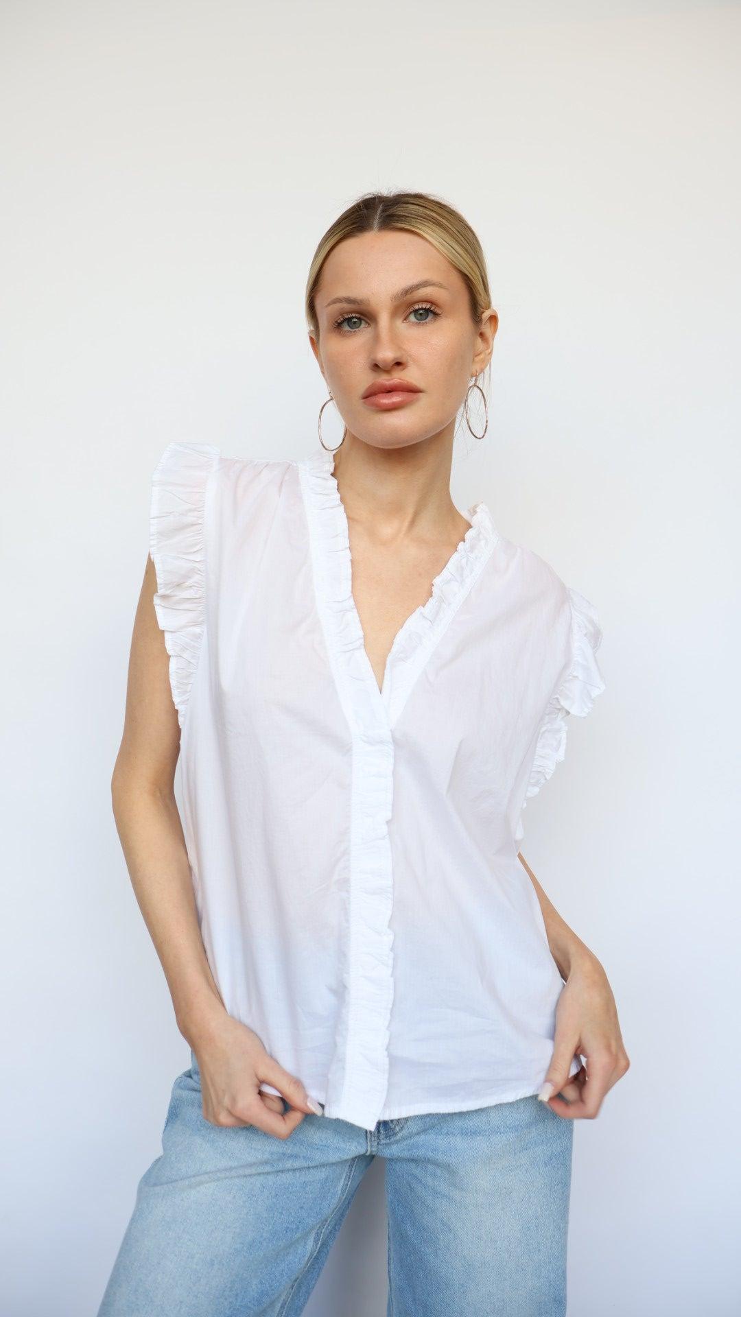 Ellie Ruffle Detail Top Product Image