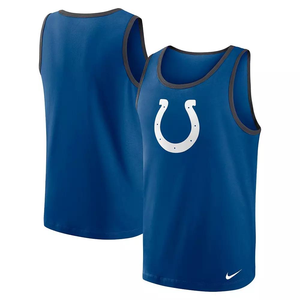 Men's Nike Royal Indianapolis Colts Tri-Blend Tank Top, Size: Medium, Blue Product Image